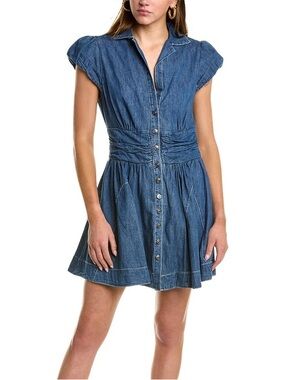 free people strapless denim dress Free People Strapless Mini Dress Denim Size 12 Boho Anthropologie